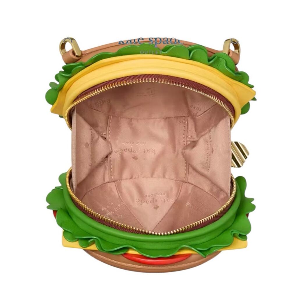 NWT Kate Spade New York 3D Hamburger Crossbody Bag Authentic Novelty Purse - Picture 4 of 5